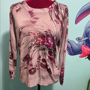 Chic Floral Knit Sweater